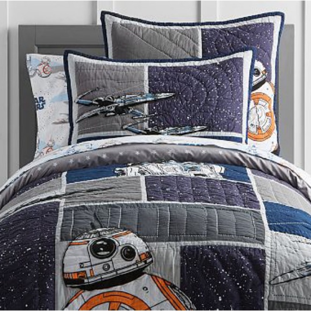 Star Wars Blue and Gray Quilt Set